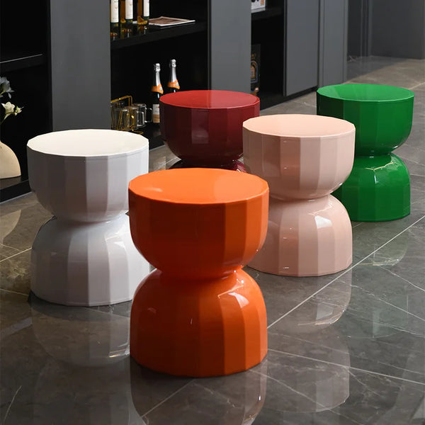 Nordic Textured Hourglass ABS Stool