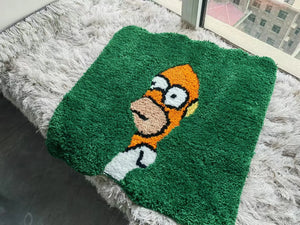 Homer Green Plush Bedroom Mat