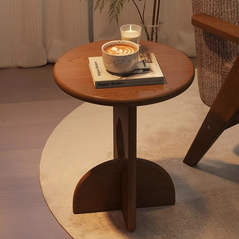 Vintage Cross Leg Mid Century Modern Wooden Side Table