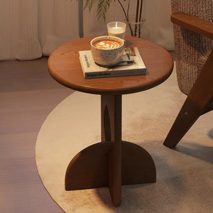 Vintage Cross Leg Mid Century Modern Wooden Side Table