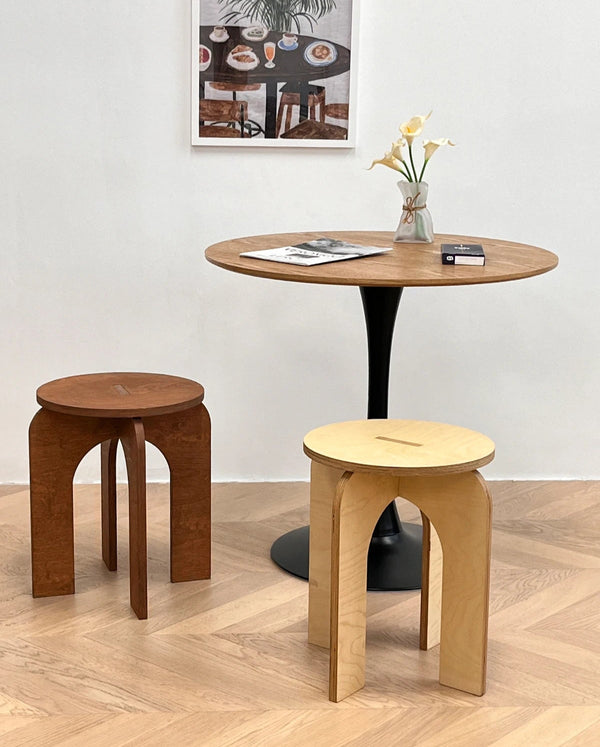 Vintage Cross-Leg Low Stool