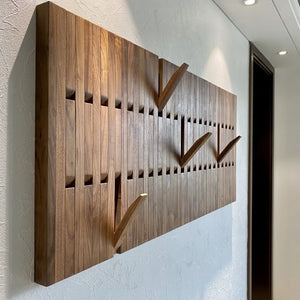 Japanese Style Pine Wood Wall Panel Custom Hanger [Exclusive]