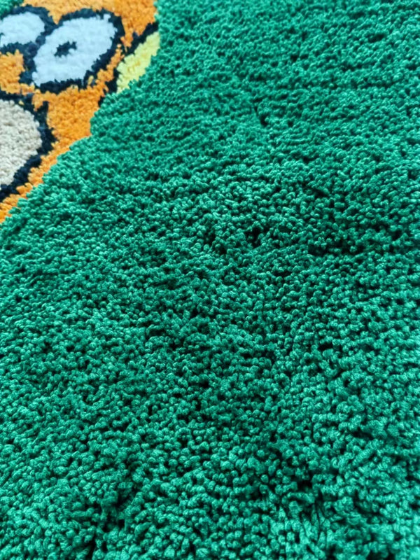 Homer Green Plush Bedroom Mat