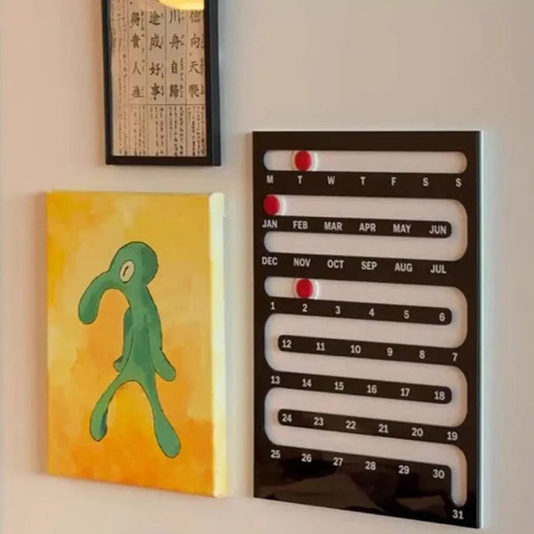 Bauhaus Sliding Perpetual Wall Calendar