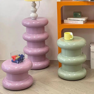 Nordic Macaron ABS Stool Side Table