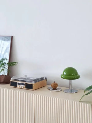 Lampe rétro-contemporaine en verre en forme de champignon Macaron