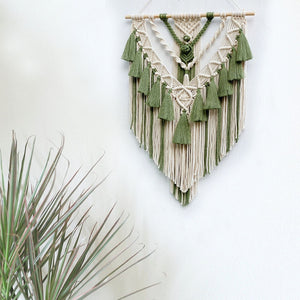 Hand-Woven Color Macrame Tapestry