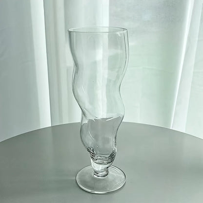 Wavy Cone Glass Cup