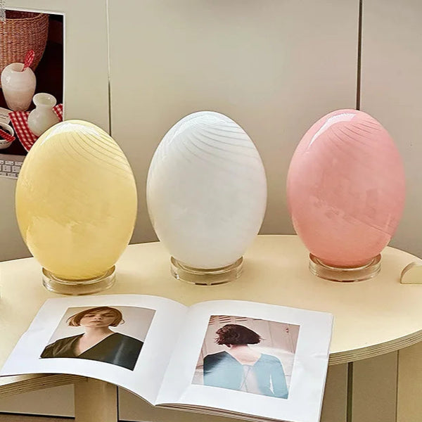 Egg Glass Retro Table Lamp
