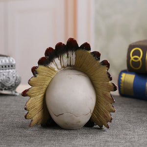 Escultura de calavera de indios