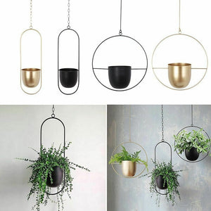 Swinging Chain Metal Hanging Flower Pot