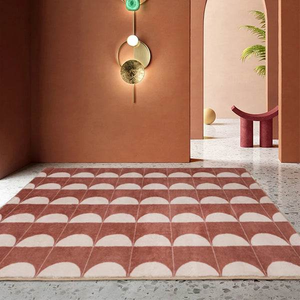 Bauhaus Circle Vintage Pattern Area Carpet Rug