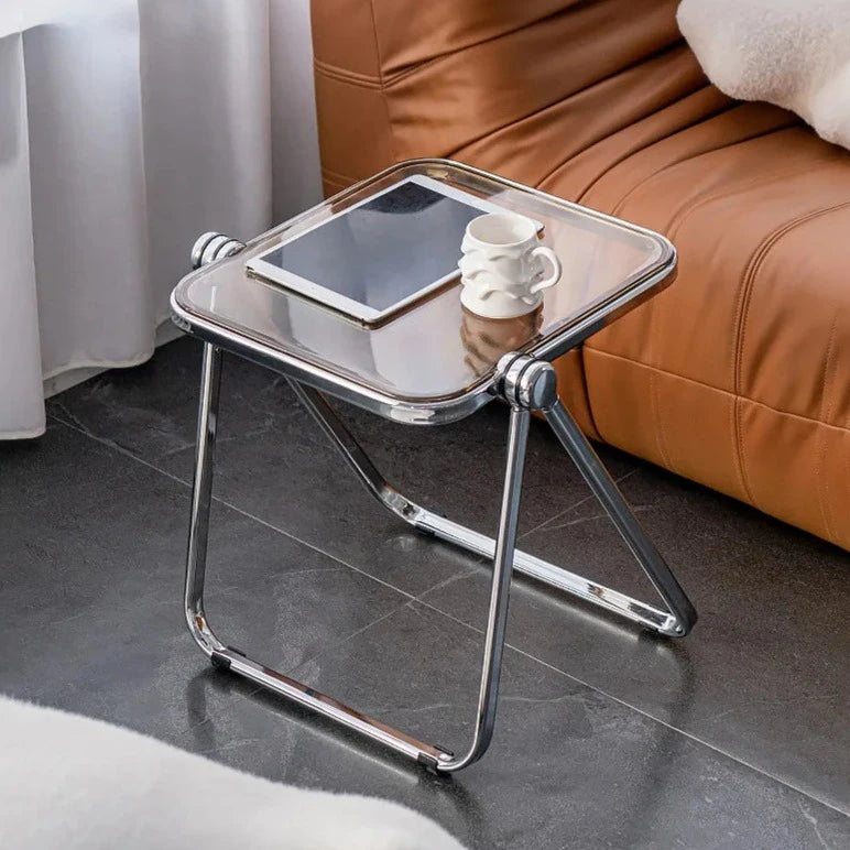 Foldable Acrylic Transparent Small Side Coffee Table