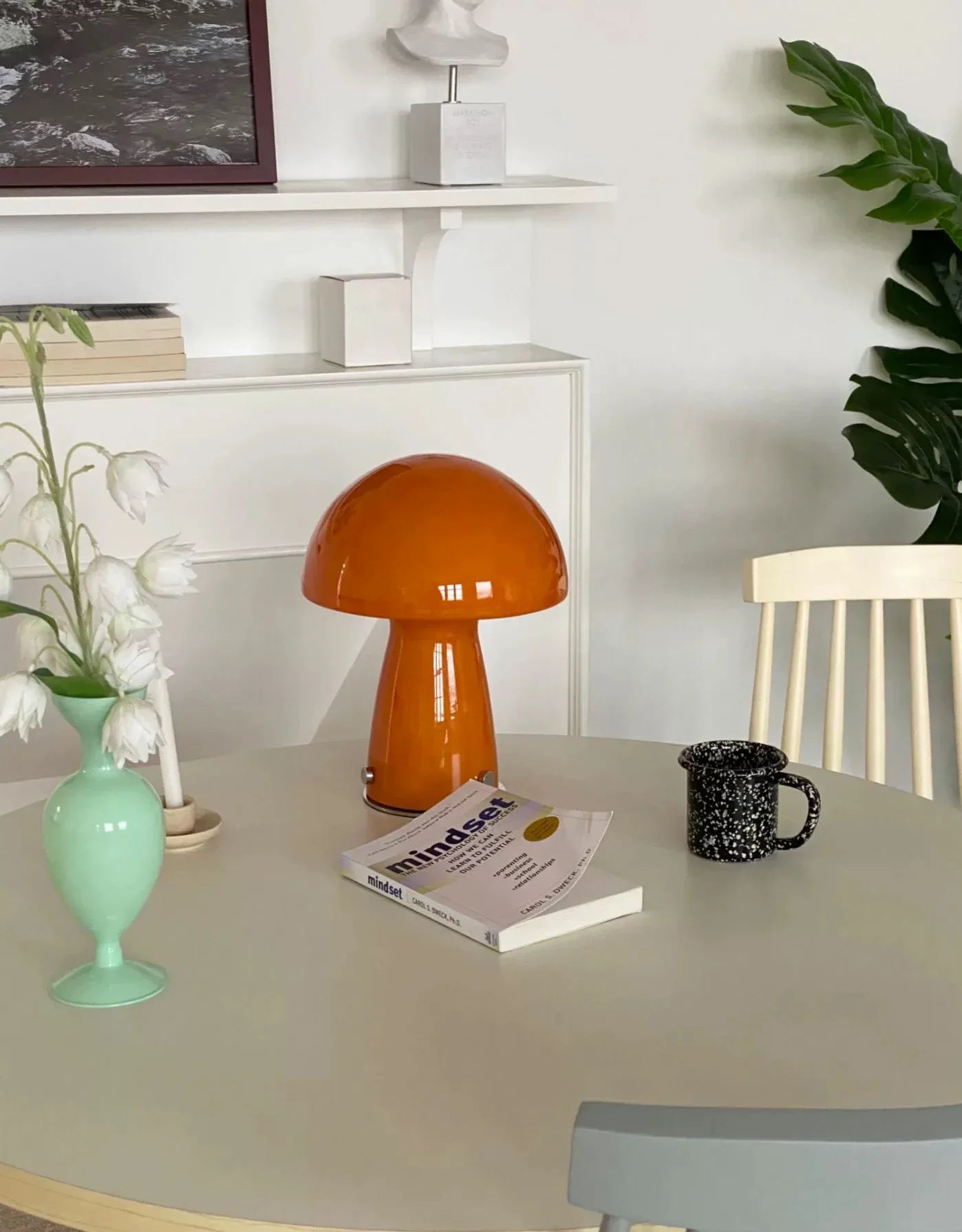 Mushroom Glass Retro Table Lamp