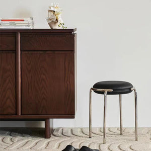 Mingdian Stainless Steel Frame Round Stool