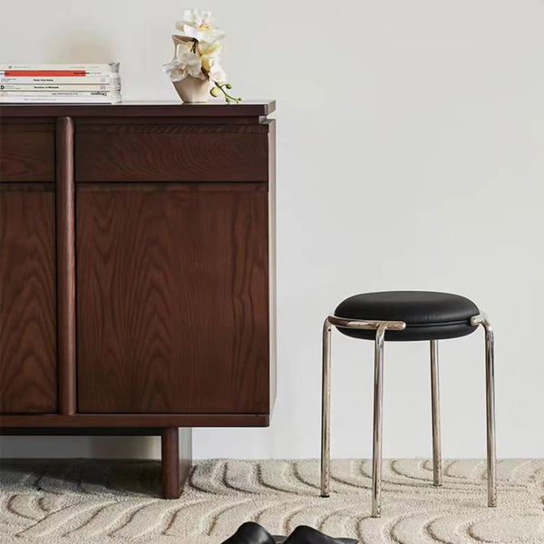 Mingdian Stainless Steel Frame Round Stool