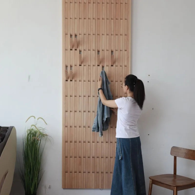 Japanese Style Pine Wood Wall Panel Custom Hanger [Exclusive]