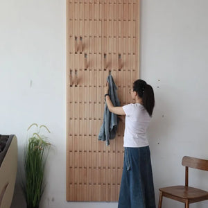 Japanese Style Pine Wood Wall Panel Custom Hanger [Exclusive]