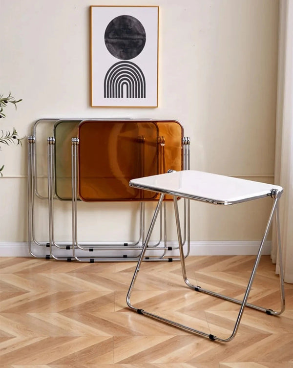 de homê Foldable Acrylic Transparent Medium Side Coffee Table