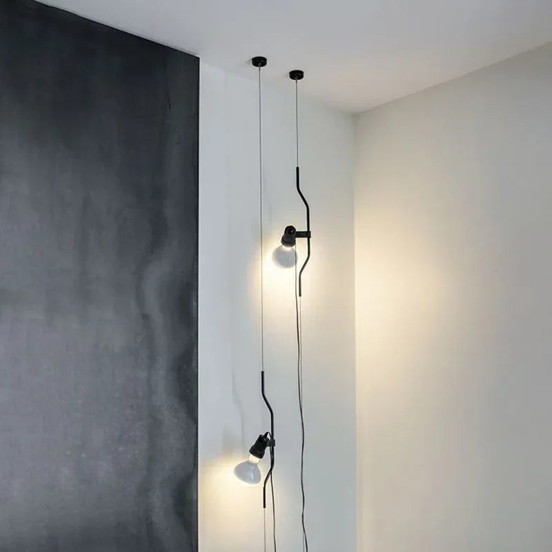 Italian Minimalist Exposed Bulb Adjustable Floor Lamp