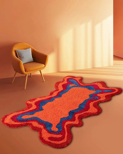 Psychedelic Retro Area Rug