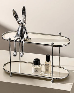 Chrome Beige Organizer Shelf