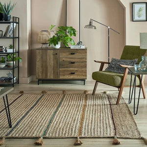 Jute Braided Hand-Crafted Indian Area Rug [Exclusive]