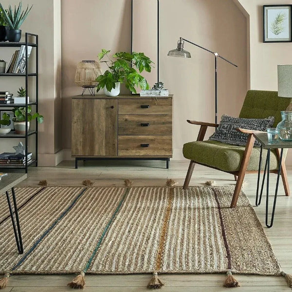 Jute Braided Hand-Crafted Indian Area Rug [Exclusive]