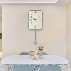 Rectangular Metal Ball Designer Pendulum Clock