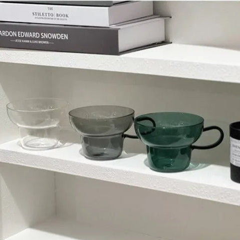 Transparent Colored Glass Retro Mug