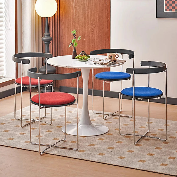 Minimalist Low-Profile Chrome Frame Foldable Chair