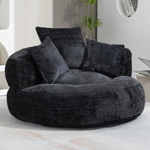 Round Chenille Lazy Bean Bag Couch