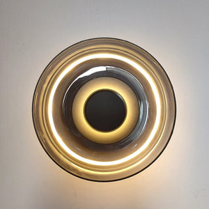 Lampe murale suspendue en forme de bol en verre