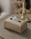 Woven Leather Hand-Crafted Tissue Holder