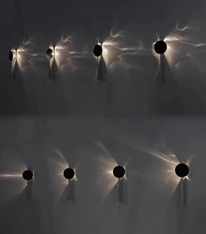 Applique murale à effet de lumière diffuse en acier inoxydable chromé