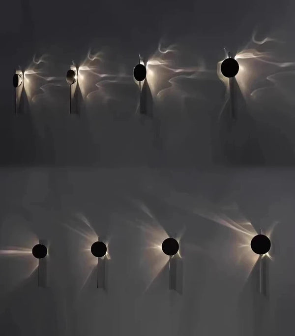 Applique murale à effet de lumière diffuse en acier inoxydable chromé