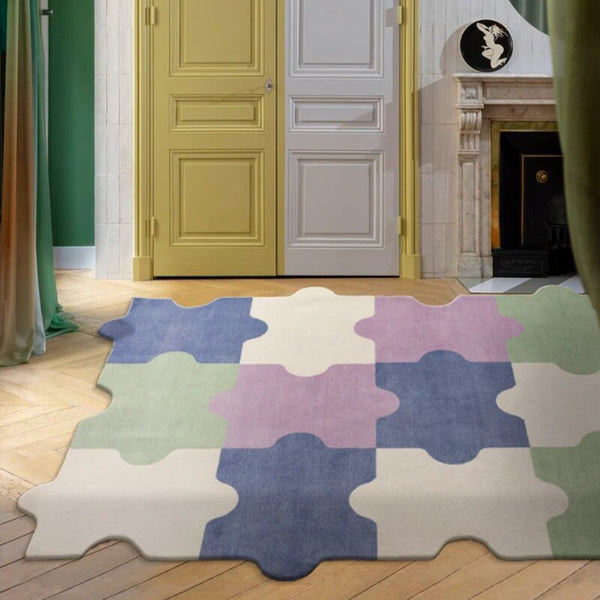 Modern Puzzle Rug Color Puzzle Design Rug