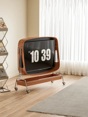 do-ma MCM Stainless Solid Wood  Steel Media Console TV Stand