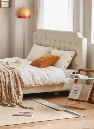 Yū Tokyo Japanese Style Solid Wood Handle Metal Frame Side Table