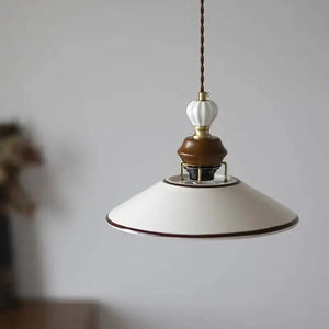 Vintage French Ceramic Pendant Ceiling Lamp