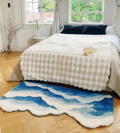 Japanese Blue Sea Tufted Rug