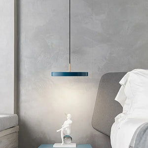 Plafonnier suspendu à plaque ronde avec télécommande