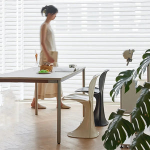 Sillas de comedor de una sola pieza con diseño minimalista retro moderno