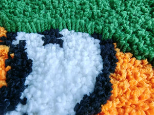 Homer Green Plush Bedroom Mat