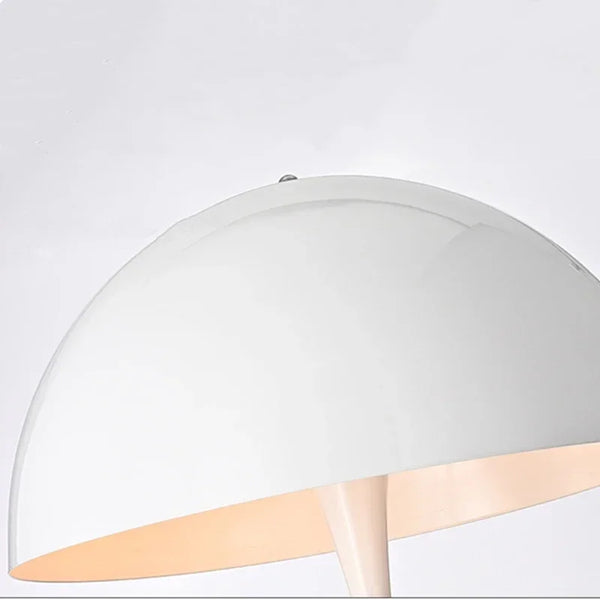 Lampadaire danois moderne du milieu du siècle en forme de champignon blanc