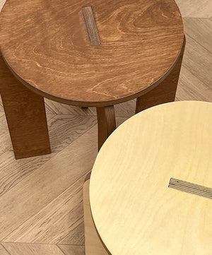 Vintage Cross-Leg Low Stool