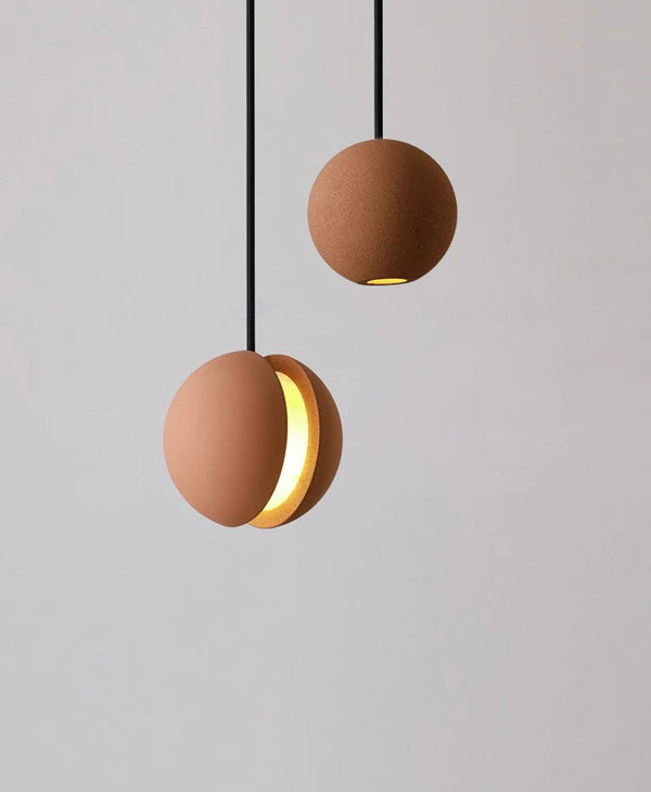 Carl Lighting Cement Moon & Planet Ball Ceiling Light