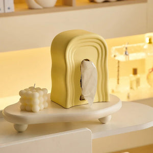 Vertikaler unregelmäßiger Taschentuchhalter aus Keramik