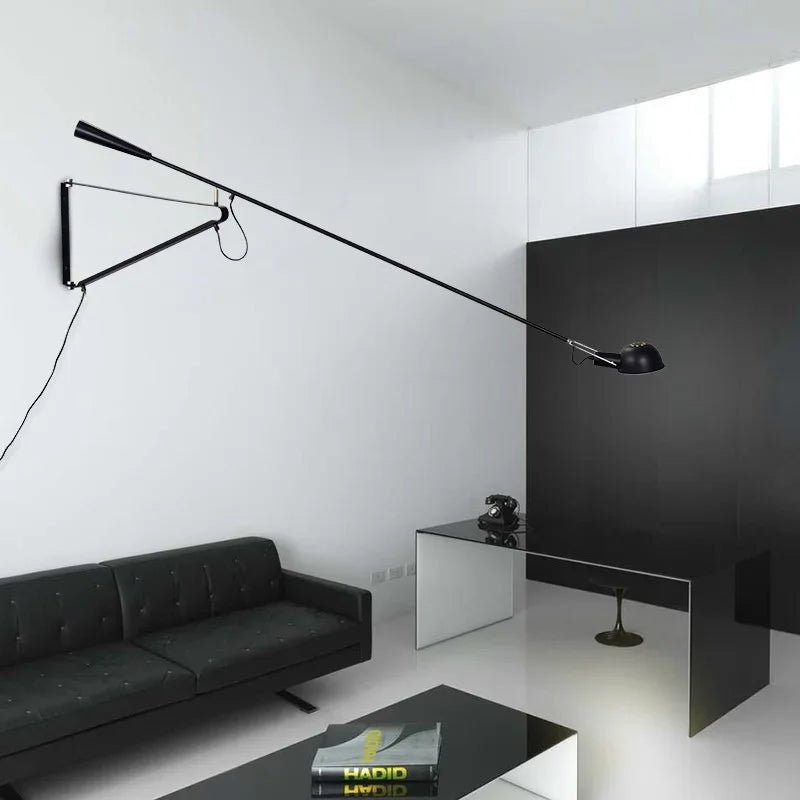 Rotating Long Pole Dimmable Industrial Wall Lamp