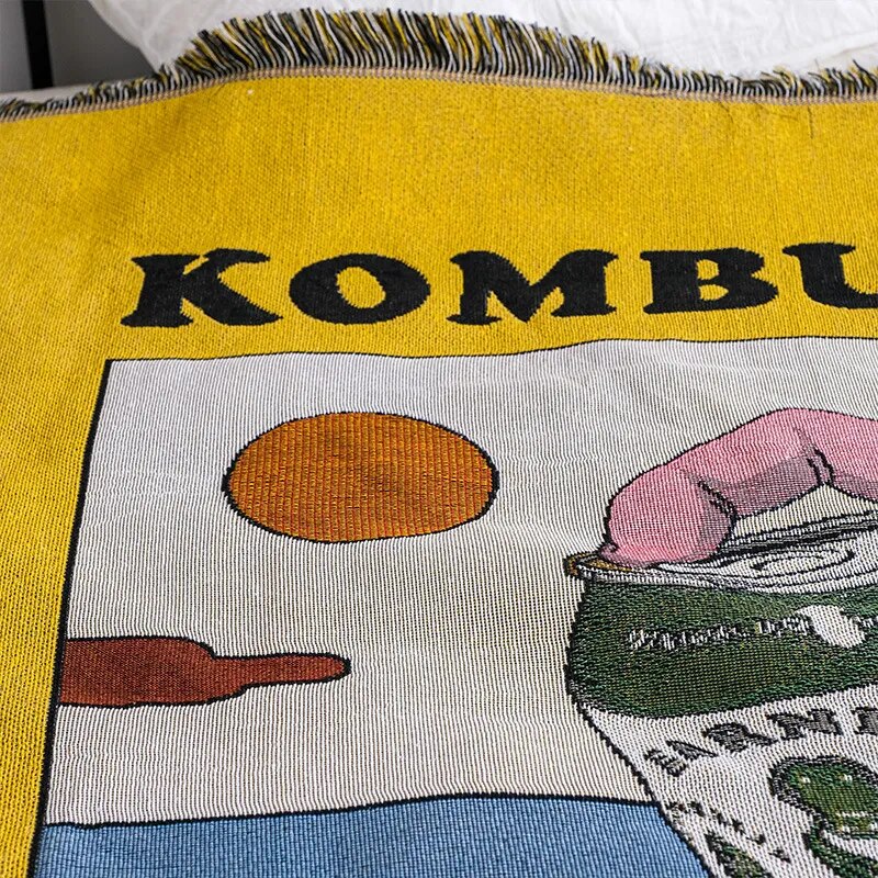 Kombucha Art Throw Blanket